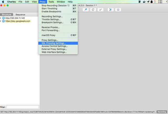 SSL Proxying Settings